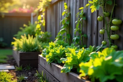 Best vegetables for small backyard garden including lettuce cherry tomatoes herbs in raised beds and containers Australia