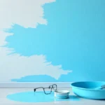 DIY paint finish streaky causes shown on wall with paint roller and tools demonstrating common painting problems and solutions
