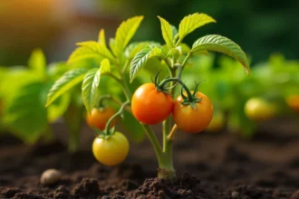 Wilted tomato plants in garden showing drooping leaves and stems caused by common growing problems