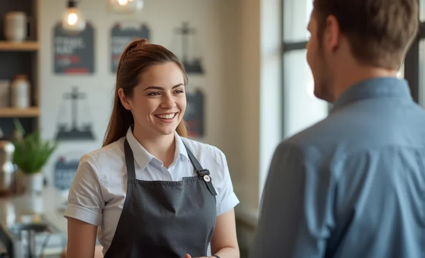 Casual worker in Australia discussing workplace rights with manager under Fair Work