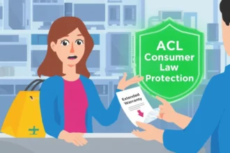 Australian shopper comparing extended warranty offer with ACL consumer law protection rights