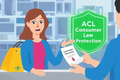 Australian shopper comparing extended warranty offer with ACL consumer law protection rights