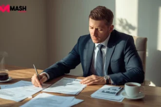 A man reviewing his income protection insurance policy at home in Australia to understand exclusions.