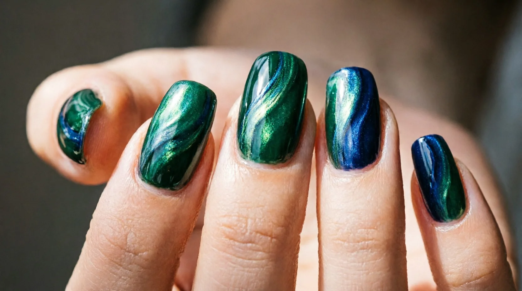 Magnetic cat-eye Korean gel nails